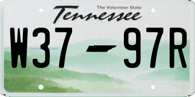 TN license plate W3797R