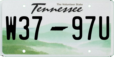 TN license plate W3797U