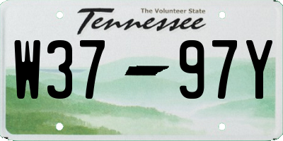 TN license plate W3797Y