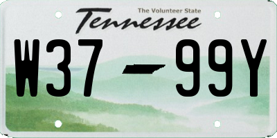 TN license plate W3799Y