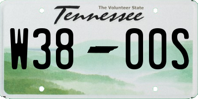 TN license plate W3800S