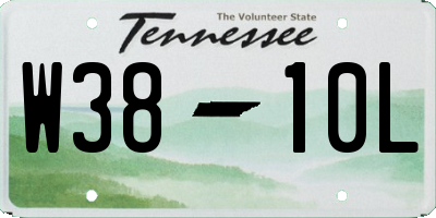 TN license plate W3810L