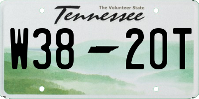 TN license plate W3820T