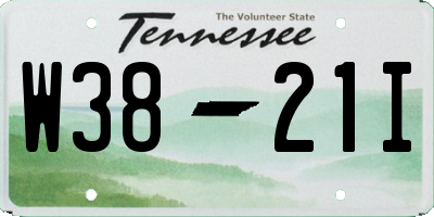 TN license plate W3821I