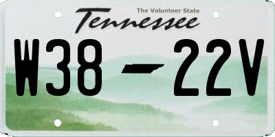 TN license plate W3822V