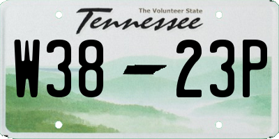 TN license plate W3823P