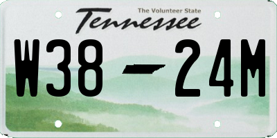 TN license plate W3824M