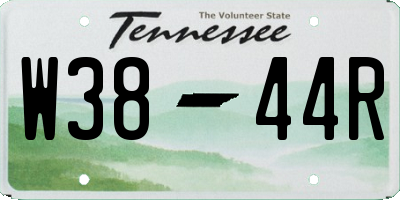 TN license plate W3844R