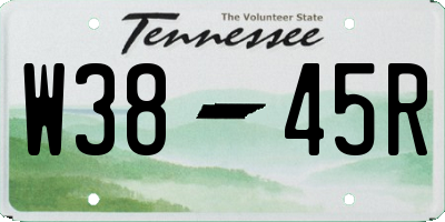 TN license plate W3845R