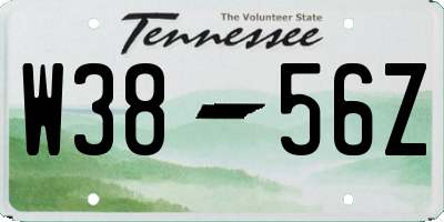 TN license plate W3856Z