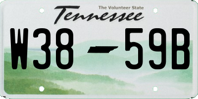 TN license plate W3859B