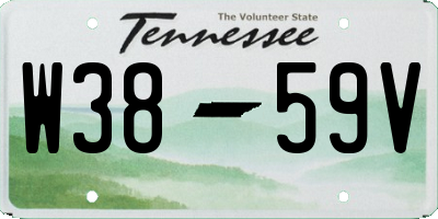 TN license plate W3859V