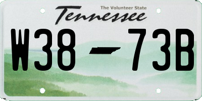 TN license plate W3873B