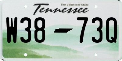 TN license plate W3873Q