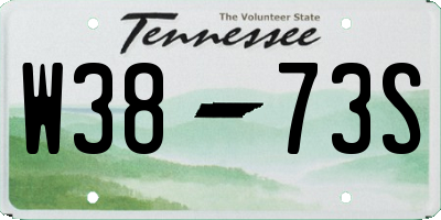 TN license plate W3873S