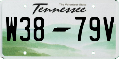 TN license plate W3879V