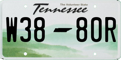TN license plate W3880R