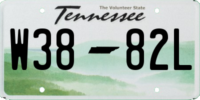 TN license plate W3882L