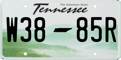 TN license plate W3885R