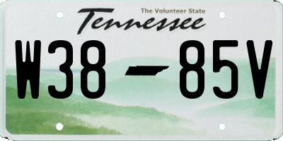 TN license plate W3885V