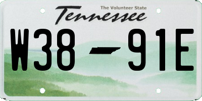 TN license plate W3891E