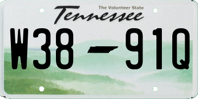 TN license plate W3891Q