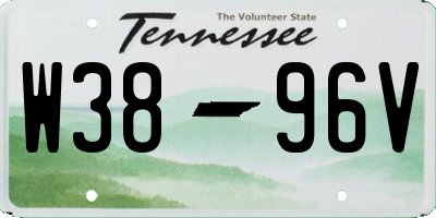 TN license plate W3896V