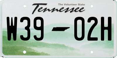 TN license plate W3902H
