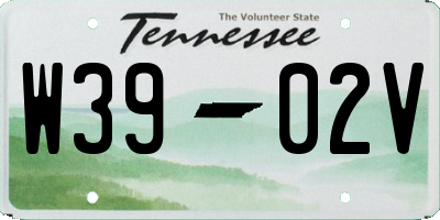 TN license plate W3902V