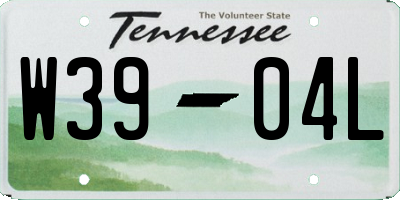 TN license plate W3904L