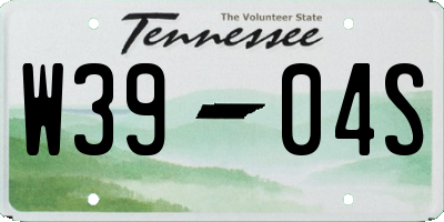 TN license plate W3904S