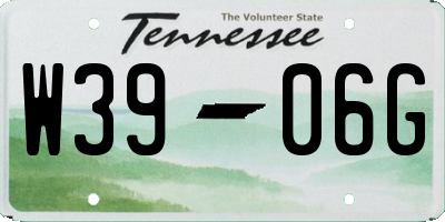 TN license plate W3906G