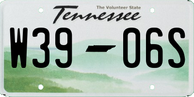 TN license plate W3906S