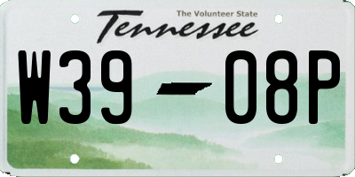 TN license plate W3908P