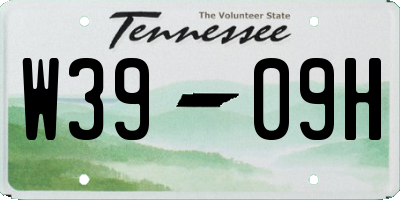 TN license plate W3909H