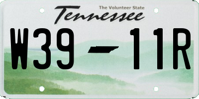 TN license plate W3911R
