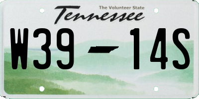 TN license plate W3914S