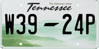 TN license plate W3924P