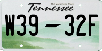 TN license plate W3932F