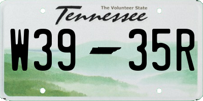 TN license plate W3935R