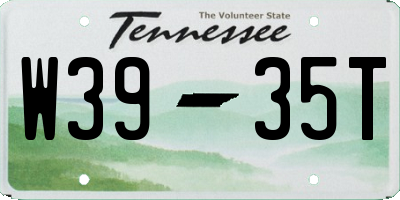 TN license plate W3935T