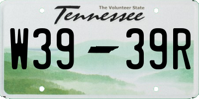 TN license plate W3939R