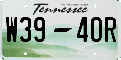 TN license plate W3940R
