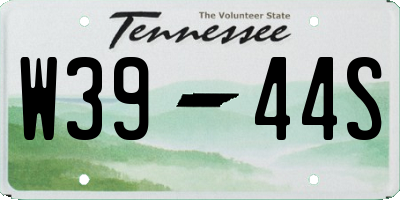 TN license plate W3944S