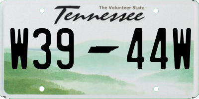 TN license plate W3944W