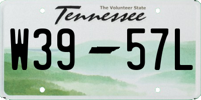 TN license plate W3957L