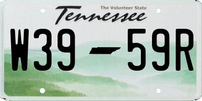 TN license plate W3959R