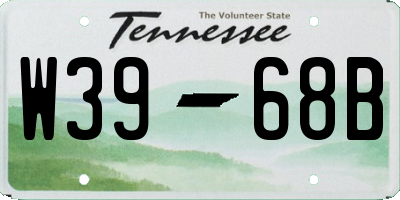 TN license plate W3968B