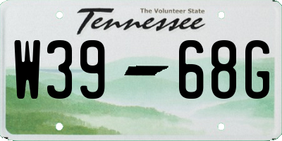 TN license plate W3968G