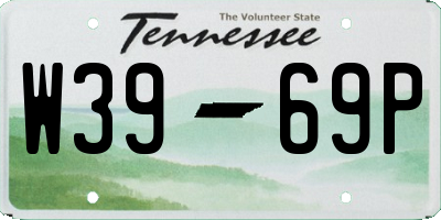 TN license plate W3969P
